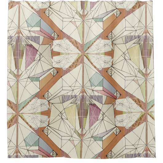 Origami Creative Pattern Duschvorhang (Vorderseite)