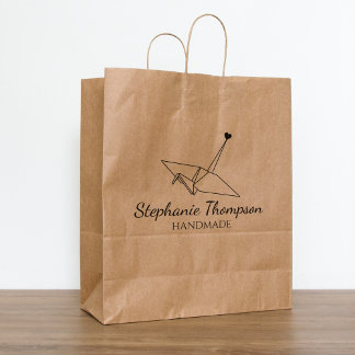 Origami Custom Handmade Large Gummistempel