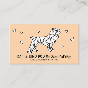 Origami-Dackel-Hund Visitenkarte