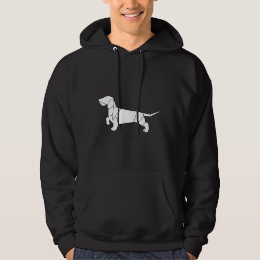 Origami Dackel Wire Dackel Hoodie (Vorderseite)