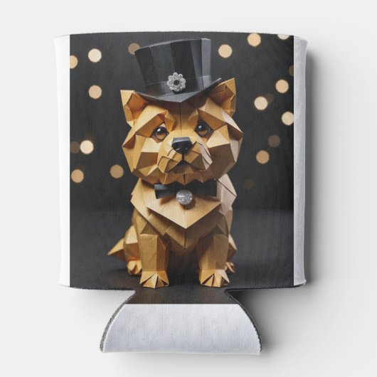 Origami Dapper Dog  Dosenkühler (Rückseite)