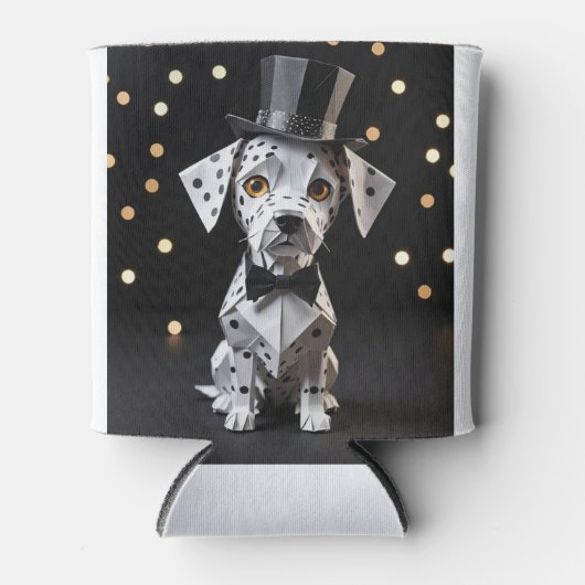 Origami-Dapper-Hund Dosenkühler (Vorderseite)