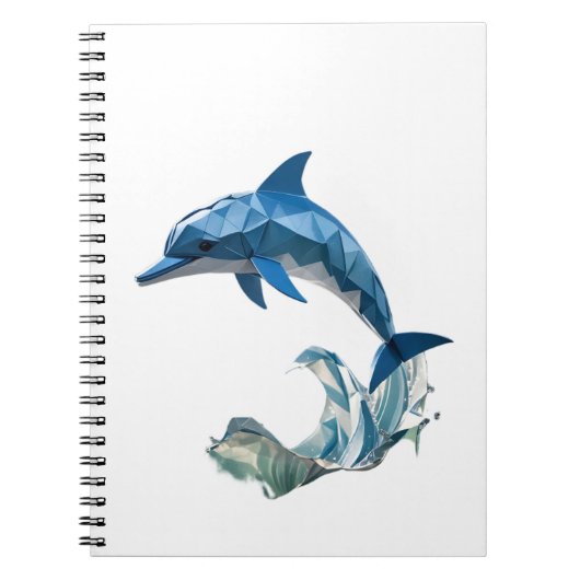 Origami-Delphin zurück in die Schule Notizblock (Vorderseite)