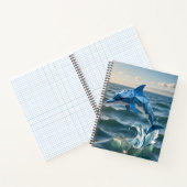 Origami-Delphin zurück in die Schule Notizblock (Innenseite)