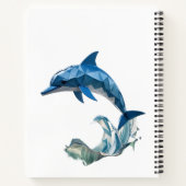 Origami-Delphin zurück in die Schule Notizblock (Rückseite)