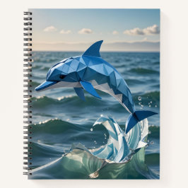 Origami-Delphin zurück in die Schule Notizblock