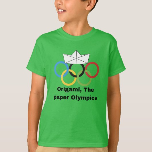 Origami, der T - Shirt für die Olympia auf Papier (Vorderseite)