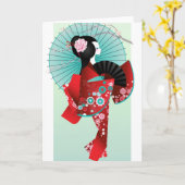 Origami Doll Grußkarte Karte (Gelbe Blume)