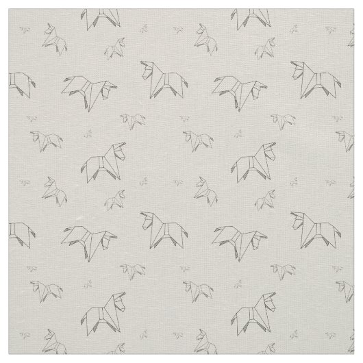 Origami Donkey auf Linen Farbe Stoff (Muster)