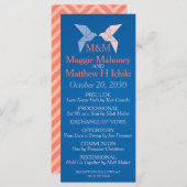 Origami Doves katholisches Hochzeitsprogramm Programm (Vorne/Hinten)