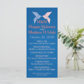 Origami Doves katholisches Hochzeitsprogramm Programm (Stehend Vorderseite)