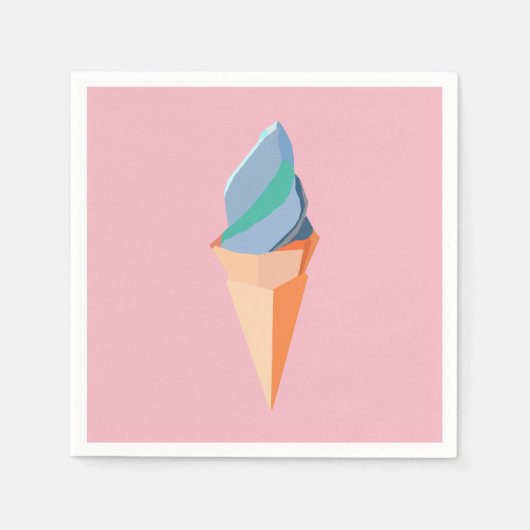 Origami-Eiscreme-Papierservietten Serviette (Vorderseite)