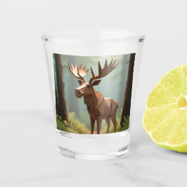 Origami-Elch Schnapsglas