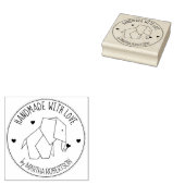 Origami Elephant Custom Handmade mit Liebe, Gummistempel (Stempel)
