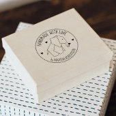 Origami Elephant Custom Handmade mit Liebe, Gummistempel