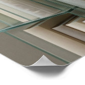 Origami-Eulen-Bibliothek Poster (Ecke)