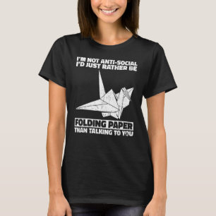 Origami-Faltpapier für einen Papierkran T-Shirt