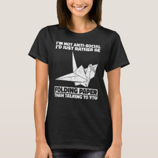 Origami-Faltpapier für einen Papierkran T-Shirt