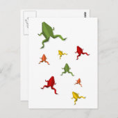 Origami-Farbfrosch Postkarte (Vorne/Hinten)