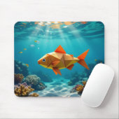 Origami-Fisch Mousepad (Mit Mouse)