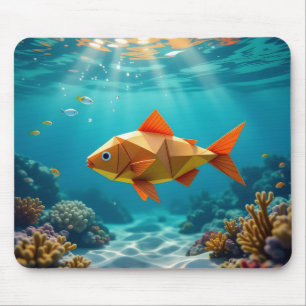 Origami-Fisch Mousepad