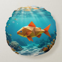 Origami-Fische und Seepferdchen Ozean