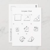 Origami Fish Postkarte (Vorne/Hinten)