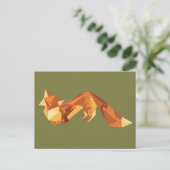 Origami fox postkarte (Stehend Vorderseite)