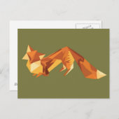Origami fox postkarte (Vorne/Hinten)