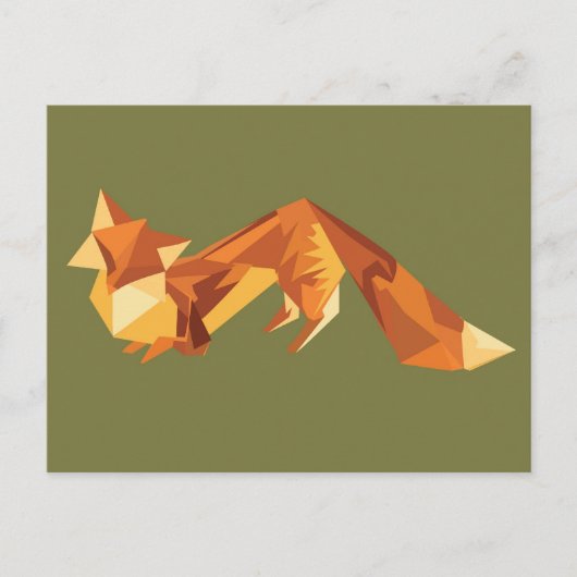 Origami fox postkarte (Vorderseite)