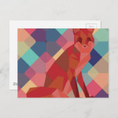 Origami Fox Postkarte (Vorne/Hinten)