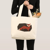 Origami Fox-Tunnel-bohrwagenTasche Jumbo Stoffbeutel (Vorderseite (Produkt))