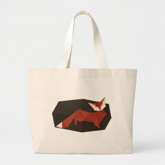 Origami Fox-Tunnel-bohrwagenTasche Jumbo Stoffbeutel