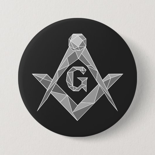 Origami-Freimaurersymbol Button (Vorderseite)