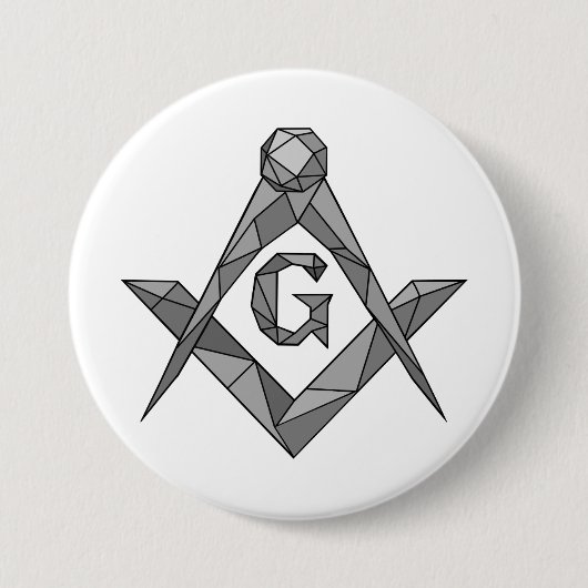 Origami-Freimaurersymbol Button (Vorderseite)