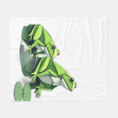 Origami Frogs im geometrischen Stil Fleecedecke (Vorderseite (Horizontal))