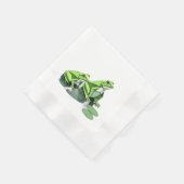 Origami Frogs im geometrischen Stil Serviette (Ecke)