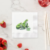 Origami Frogs im geometrischen Stil Serviette (Beispiel)