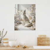 Origami Fuchs Papiergarten Poster (Küche)