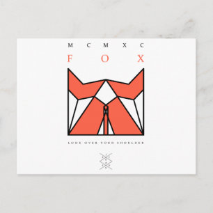 Origami-Fuchs Postkarte