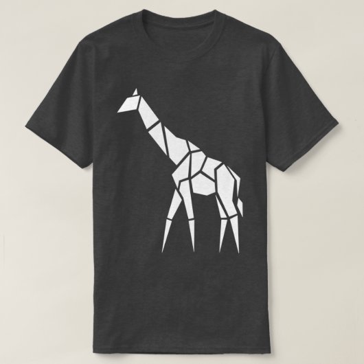 Origami Giraffe Geometric Giraffe T-Shirt (Design vorne)