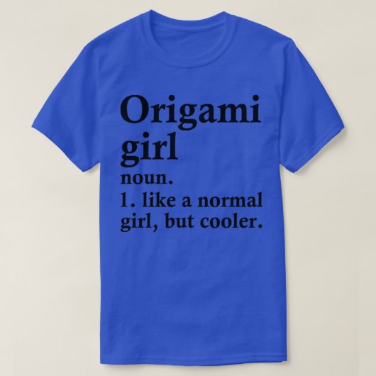 Origami Girl Funny Japanese Art Definition T-Shirt (Design vorne)