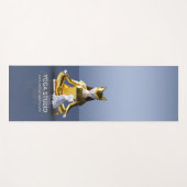 Origami Gold Foil Yoga Meditating Catwoman und Cat Yogamatte (Vorderseite (Horizontal))