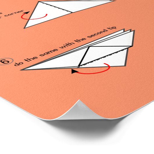 Origami Grasshopper How-To Semi Gloss Poster (Ecke)