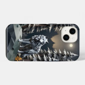 Origami Grauer Wolf iPhone Hülle (Rückseite (Horizontal))