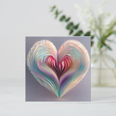 Origami Heart Feiertagskarte (Stehend Vorderseite)