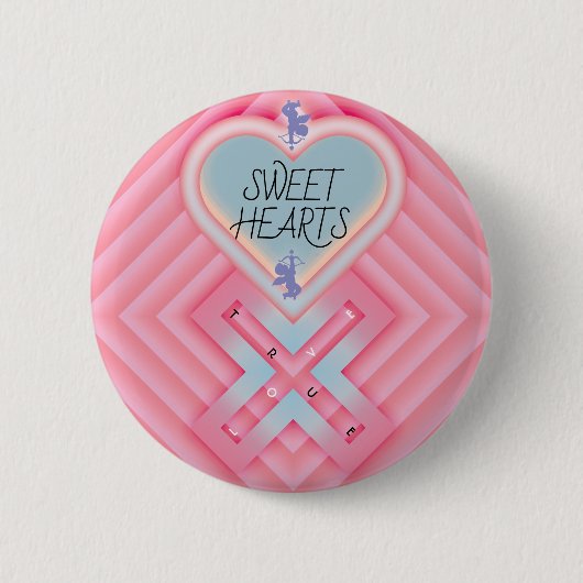 Origami Heart X Sweet Hearts Button (Vorderseite)