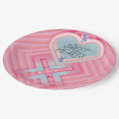 Origami Heart X Sweet Hearts Pappteller (Schrägansicht)