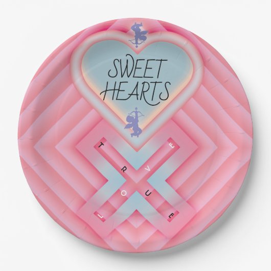 Origami Heart X Sweet Hearts Pappteller (Vorderseite)