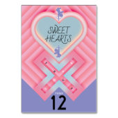 Origami Heart X Sweet Hearts Tischnummer (Rückseite)